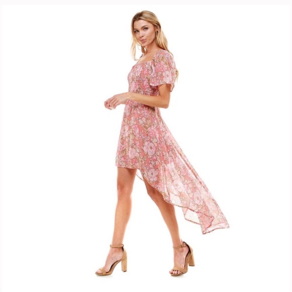 Pink floral dress!